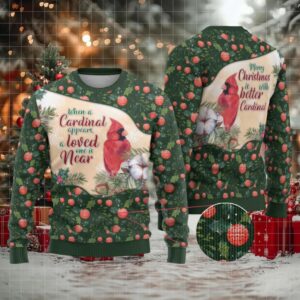 Cardinal Christmas Ugly Christmas Sweater Love Near The Xmas