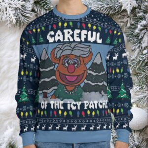 Careful Of The Icy Patch Ma Bear Ugly Christmas Sweatshirt