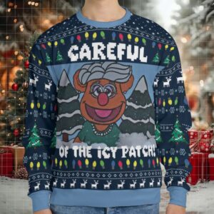 Careful Of The Icy Patch Ma Bear Ugly Christmas Sweatshirt