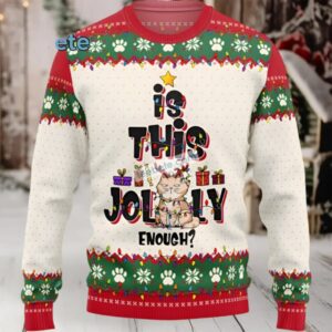 Cat Dad Is This Jolly Enough Cool Ugly Christmas Sweaters
