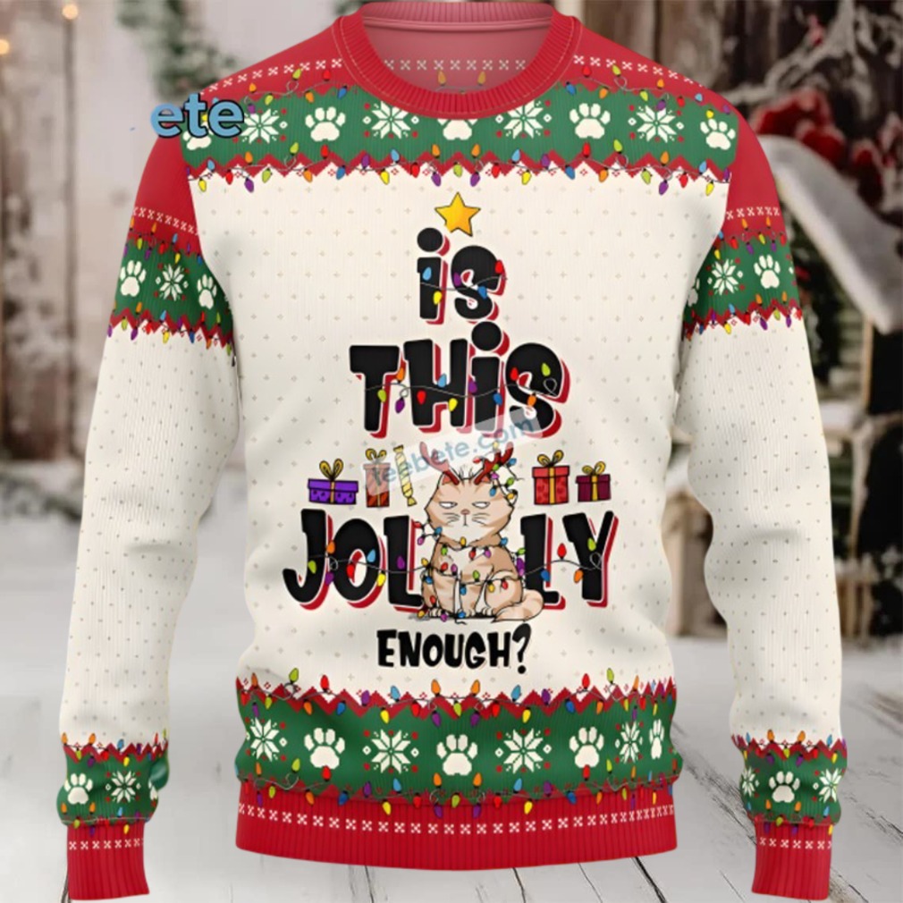 Cat Dad Is This Jolly Enough Cool Ugly Christmas Sweaters Cat Dad Is This Jolly Enough Cool Ugly Christmas Sweaters