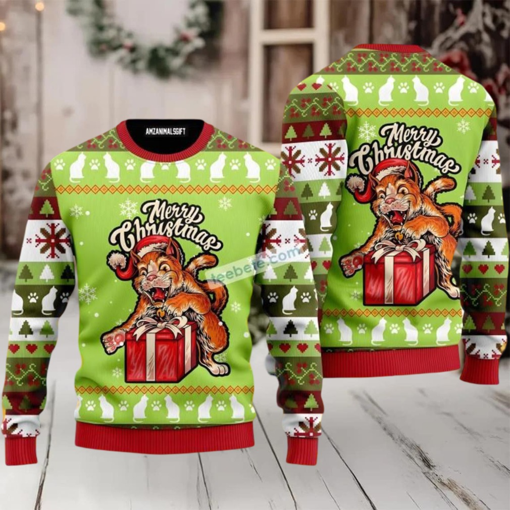 Cat Dad Santa Merry Christmas Family Xmas Ugly Sweaters Cat Dad Santa Merry Christmas Family Xmas Ugly Sweaters