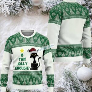 Cat Is This Jolly Enough Family Ugly Christmas Sweaters