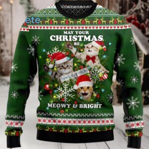 Cat May Your Christmas Be Merry Ugly Sweater