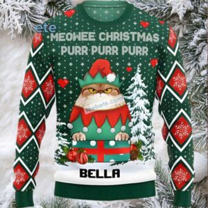 Cat Meowee Christmas Purr Purr Purr Big And Tall Ugly Sweaters