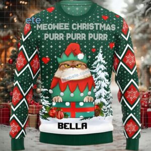 Cat Meowee Christmas Purr Purr Purr Big And Tall Ugly Sweaters