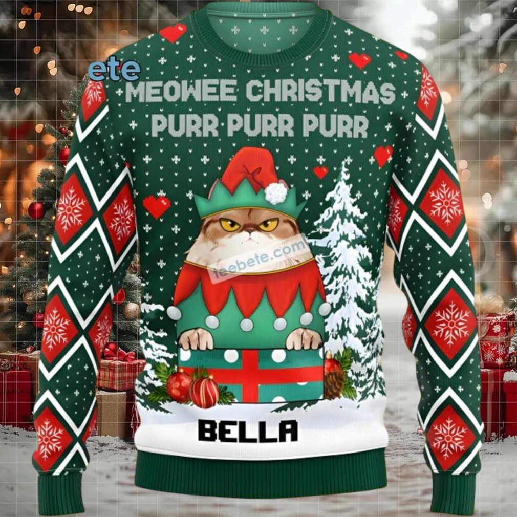 Cat Meowee Christmas Purr Purr Purr Big And Tall Ugly Sweaters