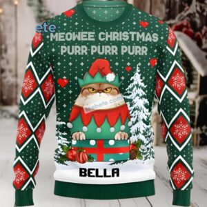 Cat Meowee Christmas Purr Purr Purr Big And Tall Ugly Sweaters