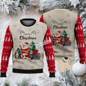 Cat Meowy Christmas Ugly Holiday Sweater