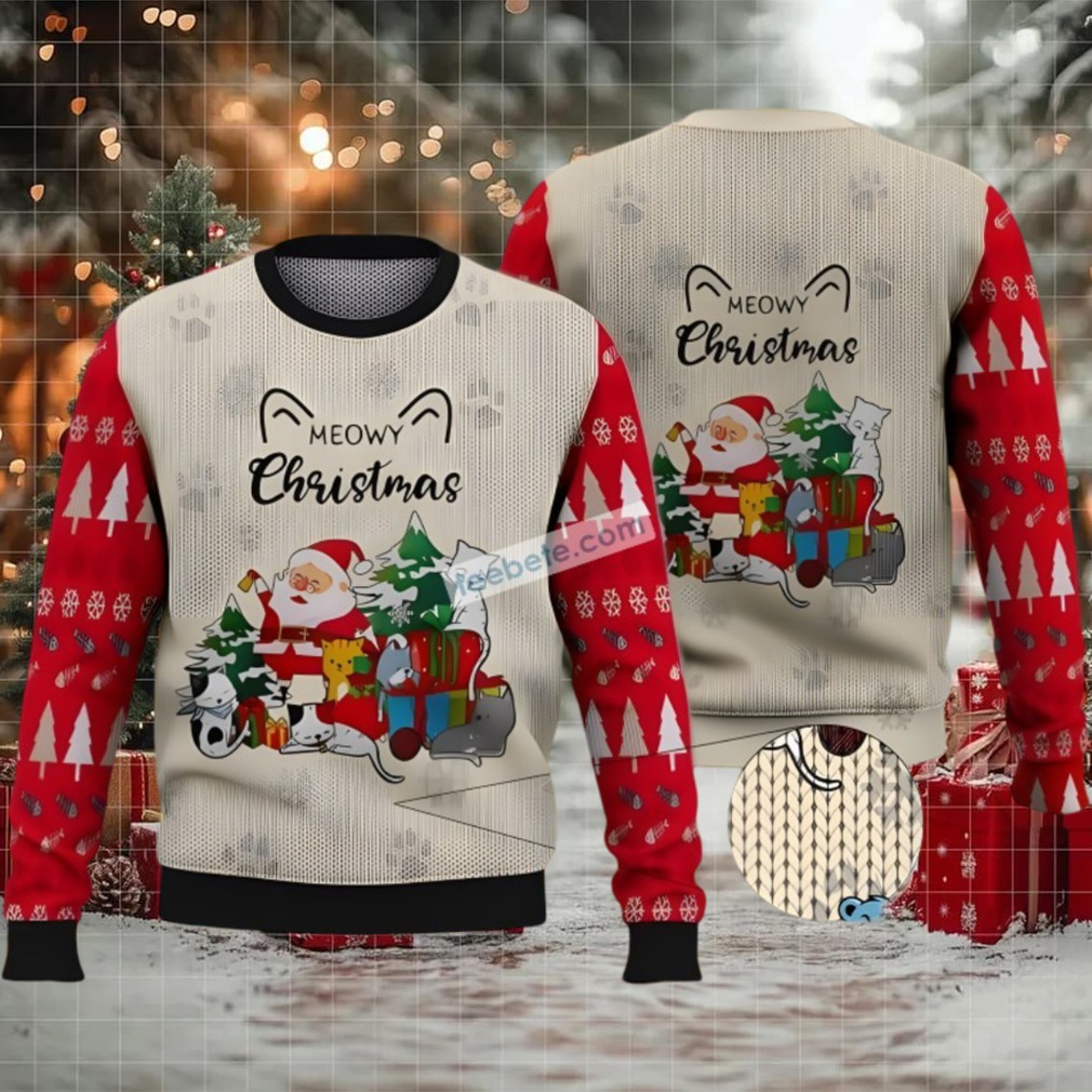 Cat Meowy Christmas Ugly Holiday Sweater