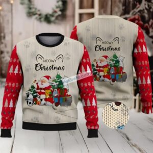 Cat Meowy Christmas Ugly Holiday Sweater