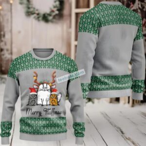 Cat Merry Fluffmas Ugly Christmas Sweatshirt