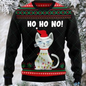 Cat Mom Ho Ho No Family Xmas Ugly Sweaters