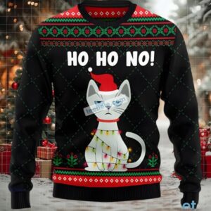 Cat Mom Ho Ho No Family Xmas Ugly Sweaters