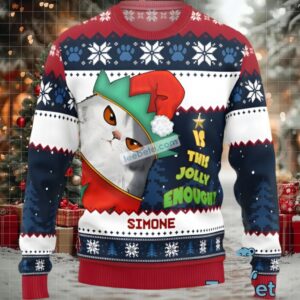 Cat Mom Is This Jolly Enough Mens Ugly Sweaters For Christmas
