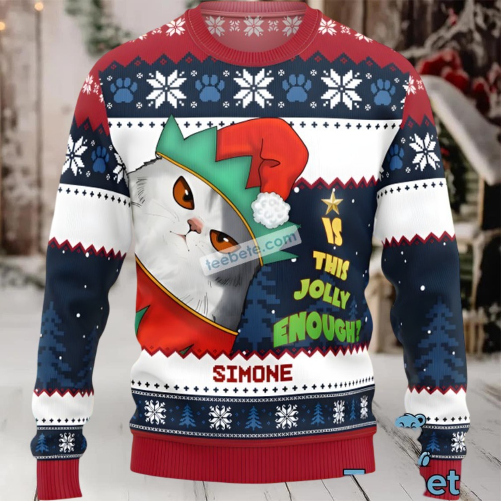 Cat Mom Is This Jolly Enough Mens Ugly Sweaters For Christmas Cat Mom Is This Jolly Enough Mens Ugly Sweaters For Christmas