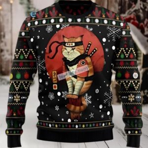 Cat Ninja Dad Christmas Vacation Ugly Sweater