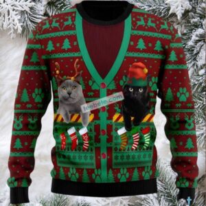 Cat Pocket Friends Ugly Christmas Sweater