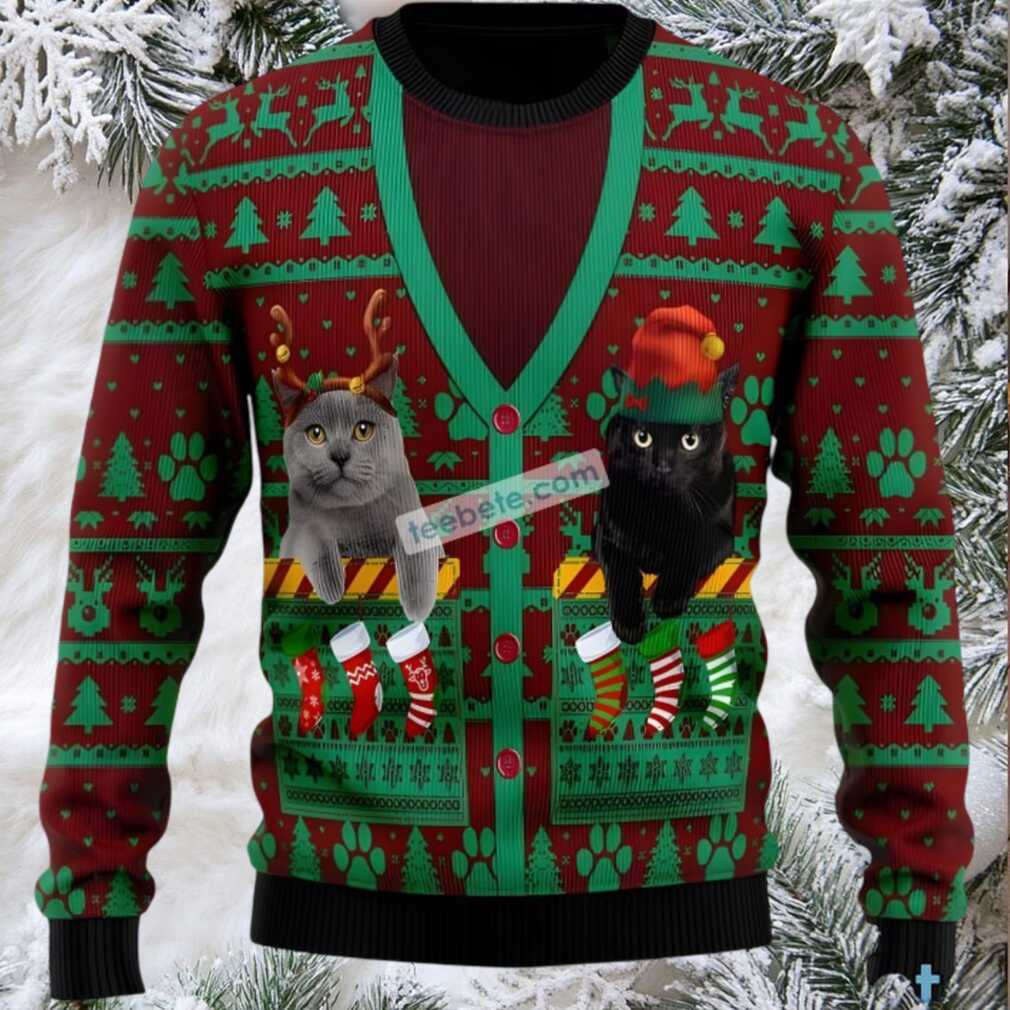 Cat Pocket Friends Ugly Christmas Sweater Cat Pocket Friends Ugly Christmas Sweater