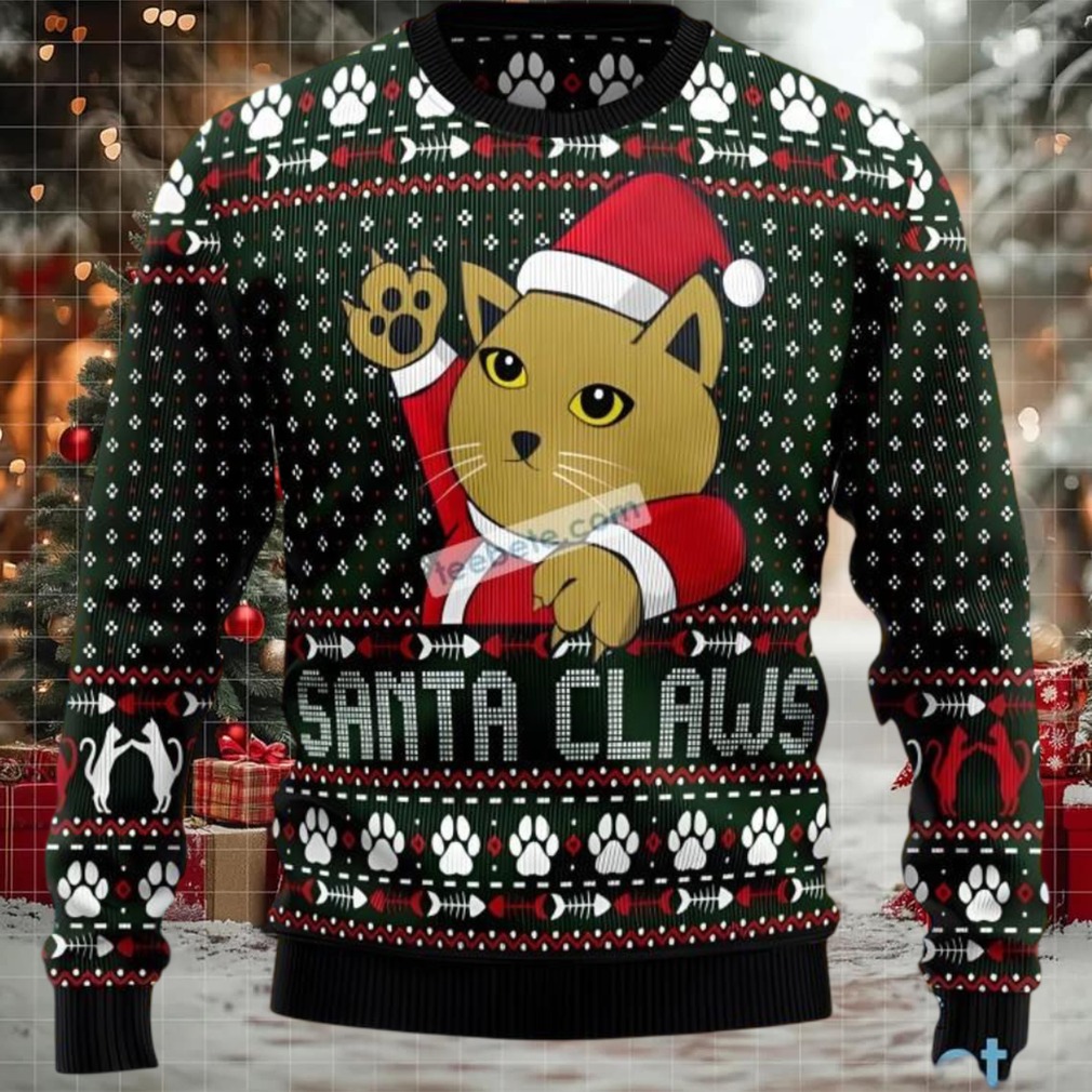 Cat Santa Claws Vintage Ugly Christmas Sweater Cat Santa Claws Vintage Ugly Christmas Sweater
