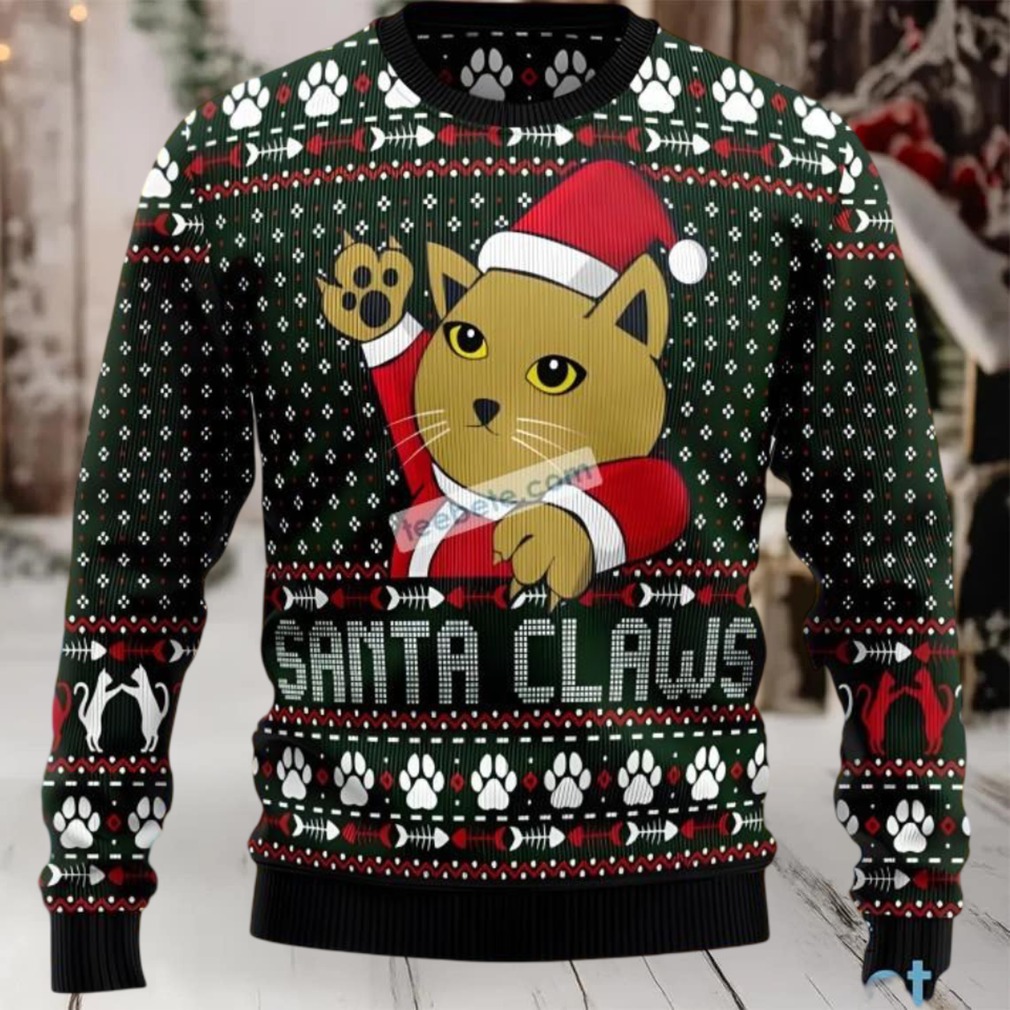 Cat Santa Claws Vintage Ugly Christmas Sweater Cat Santa Claws Vintage Ugly Christmas Sweater