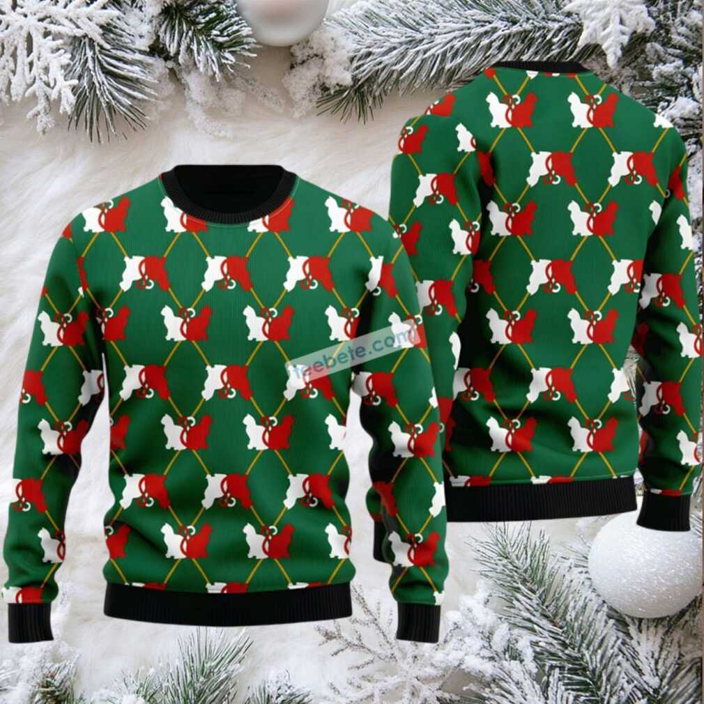 Cat Silhouettes Cute Ugly Christmas Sweater