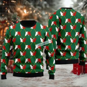 Cat Silhouettes Cute Ugly Christmas Sweater