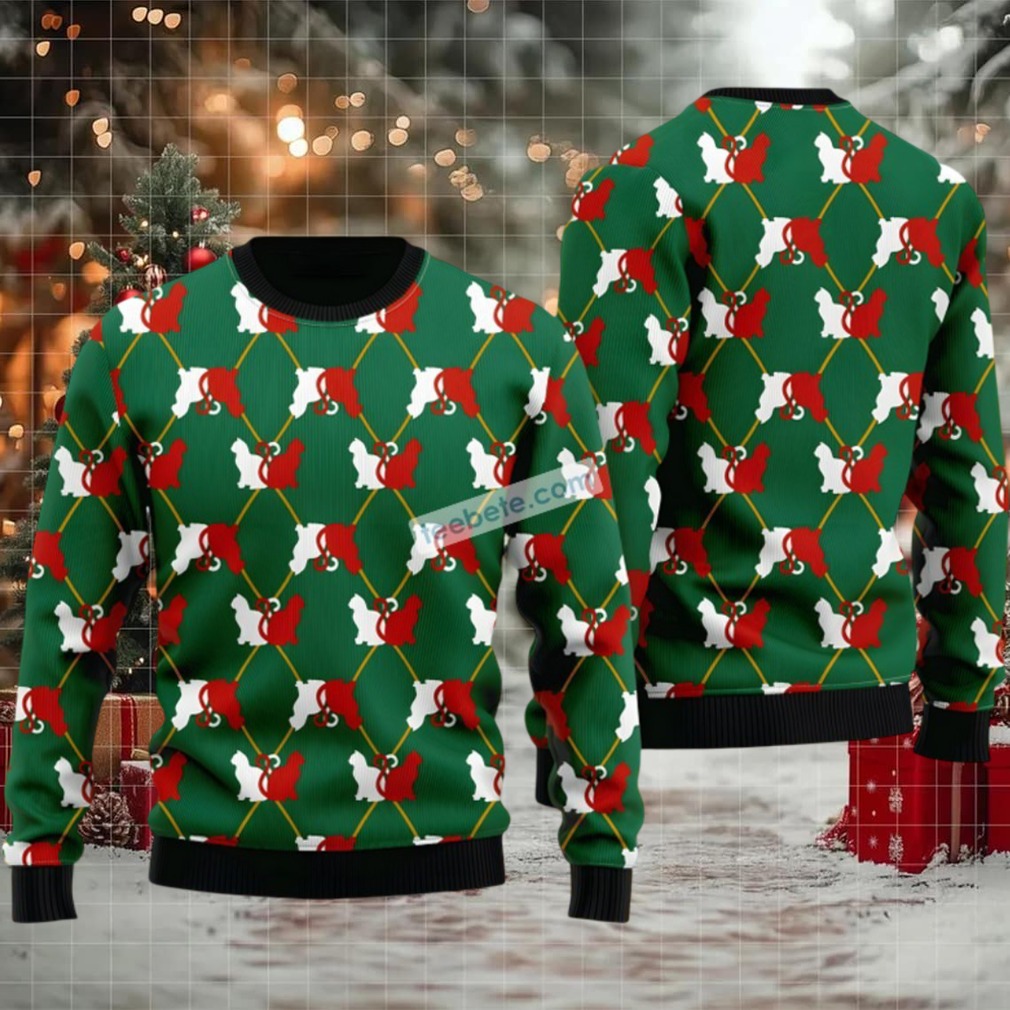 Cat Silhouettes Cute Ugly Christmas Sweater