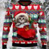Black Cat Mom Heart Love Best Ugly Christmas Sweaters Black Cat Mom Heart Love Best Ugly Christmas Sweaters
