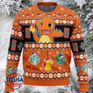 Charmander I Choose You Pokemon Ugly Christmas Sweater