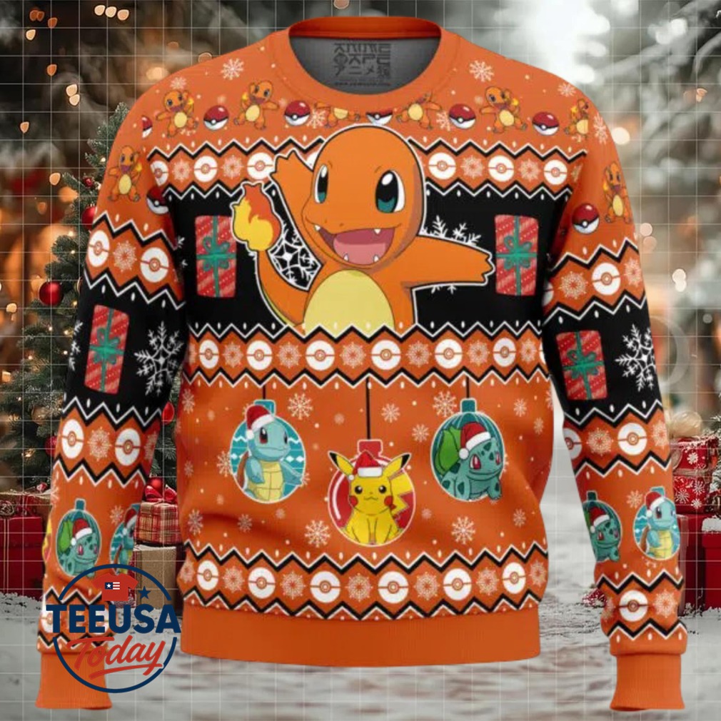 Charmander I Choose You Pokemon Ugly Christmas Sweater