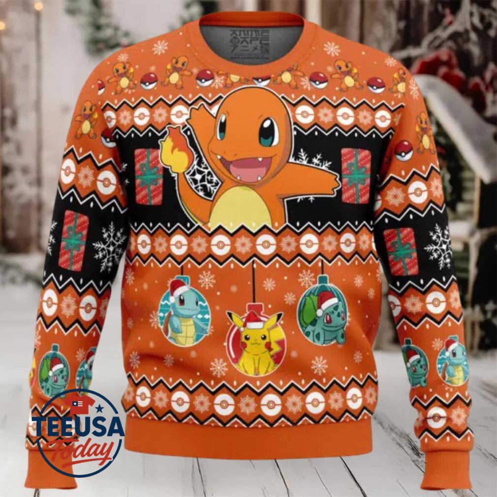 Charmander I Choose You Pokemon Ugly Christmas Sweater Charmander I Choose You Pokemon Ugly Christmas Sweater
