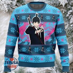 Christmas Aki Chainsaw Man Ugly Christmas Sweater
