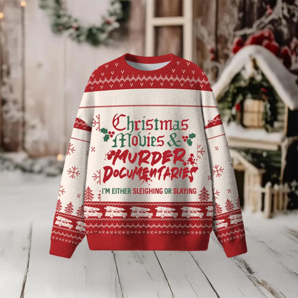 Christmas And Murder Ugly Sweater side view