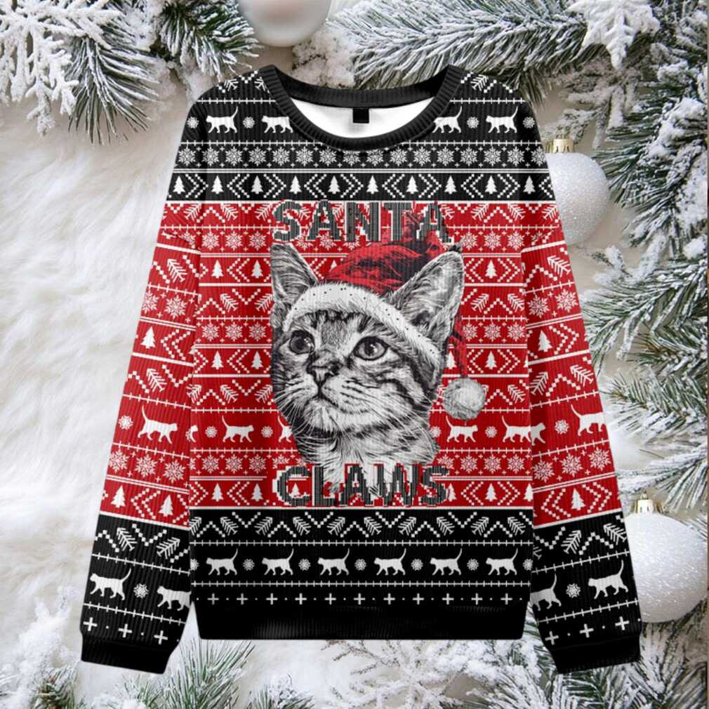 Christmas Cat Ugly Sweatshirt Christmas Cat Ugly Sweatshirt