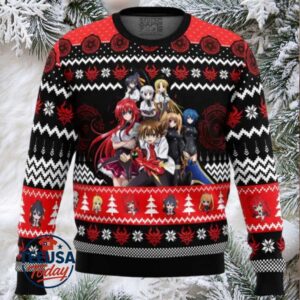 Christmas Characters High School DxD Ugly Christmas Sweater