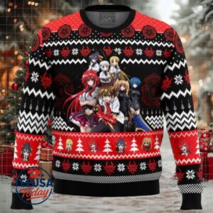 Christmas Characters High School DxD Ugly Christmas Sweater