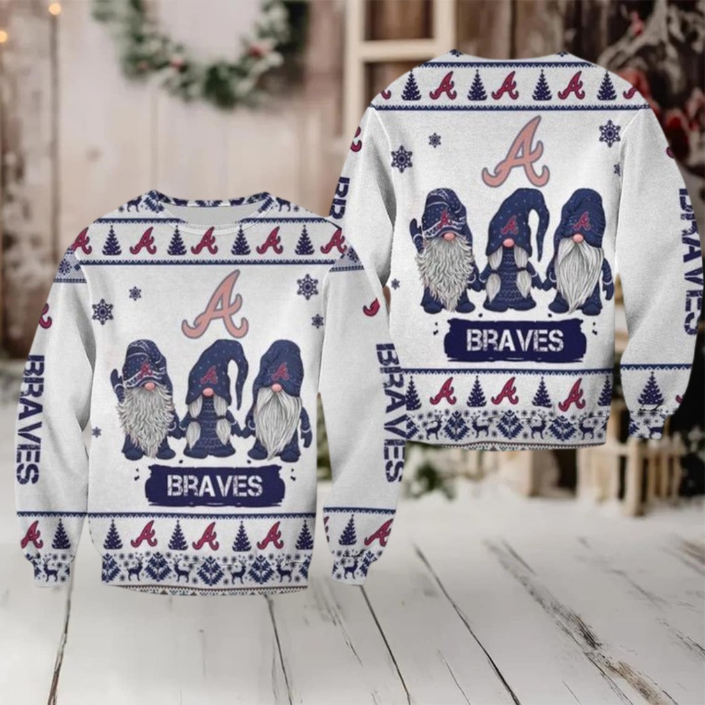 Christmas Gnomes Atlanta Braves Ugly Sweater
