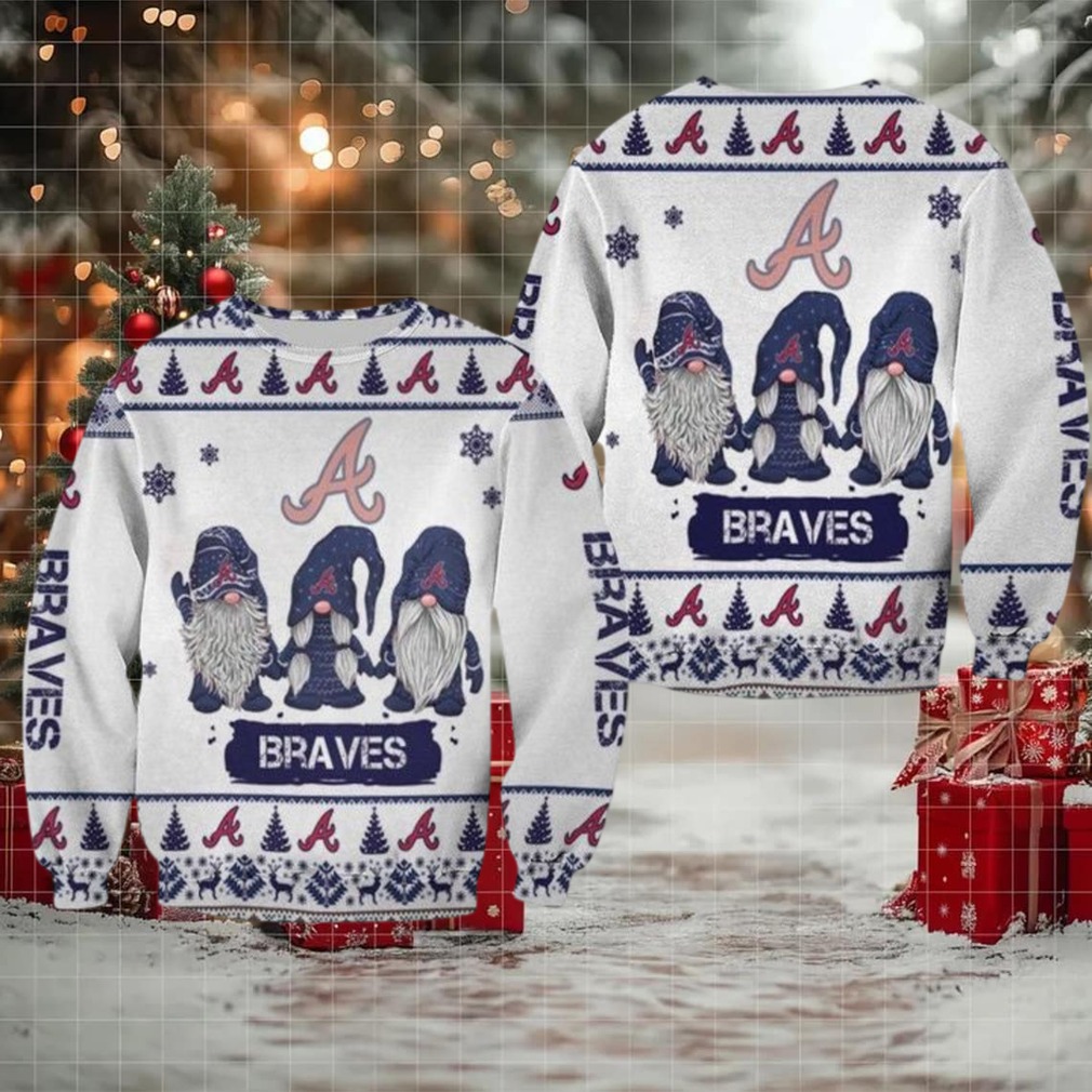 Christmas Gnomes Atlanta Braves Ugly Sweater Christmas 3D Sweater Christmas Gnomes Atlanta Braves Ugly Sweater Christmas 3D Sweater