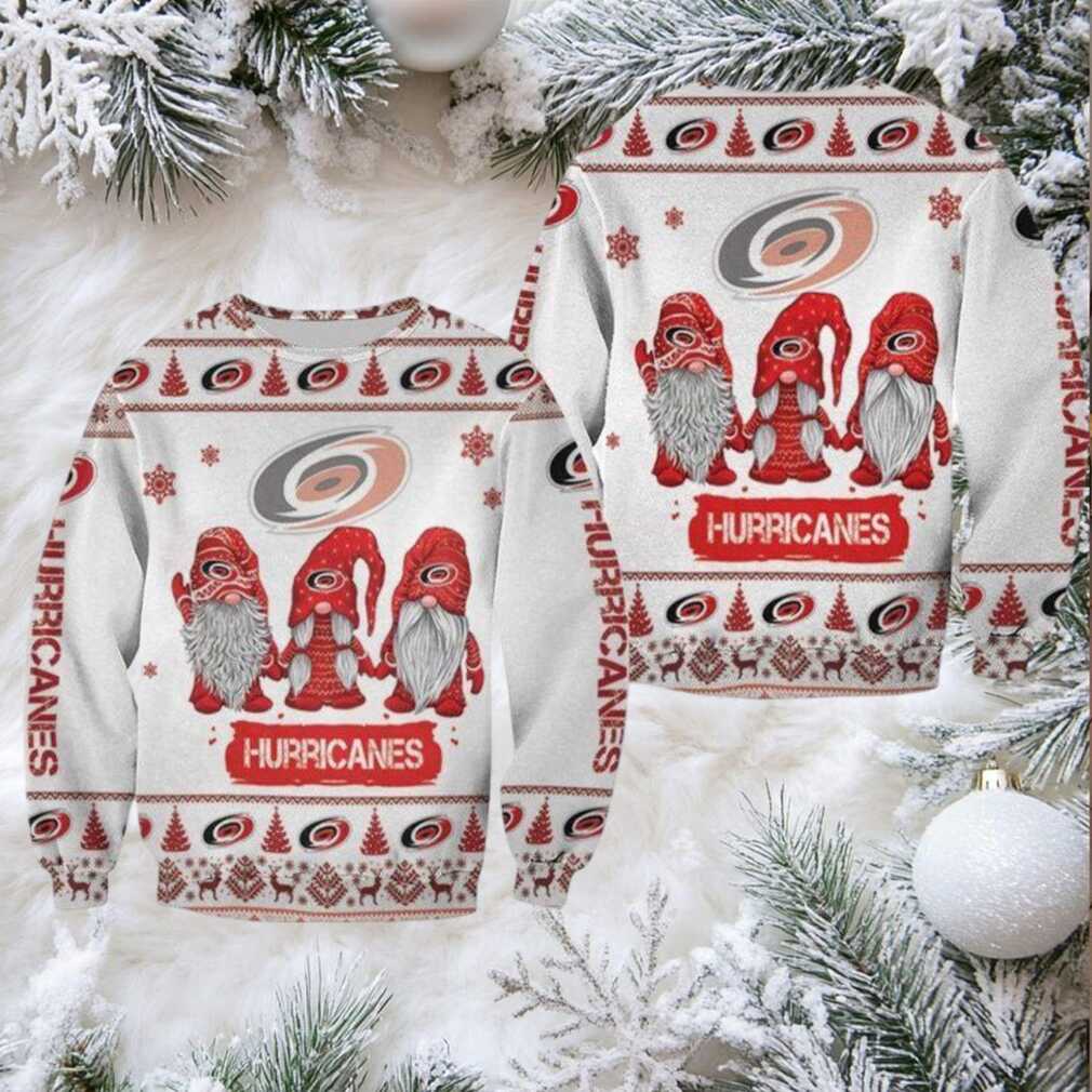 Christmas Gnomes Carolina Hurricanes Ugly Sweater