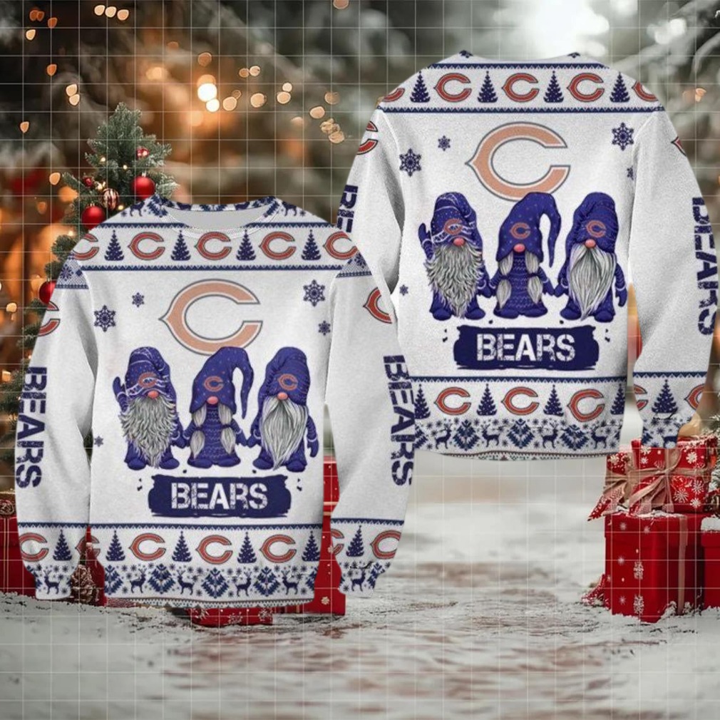 Christmas Gnomes Chicago Bears Ugly Sweater Christmas 3D Sweater Christmas Gnomes Chicago Bears Ugly Sweater Christmas 3D Sweater