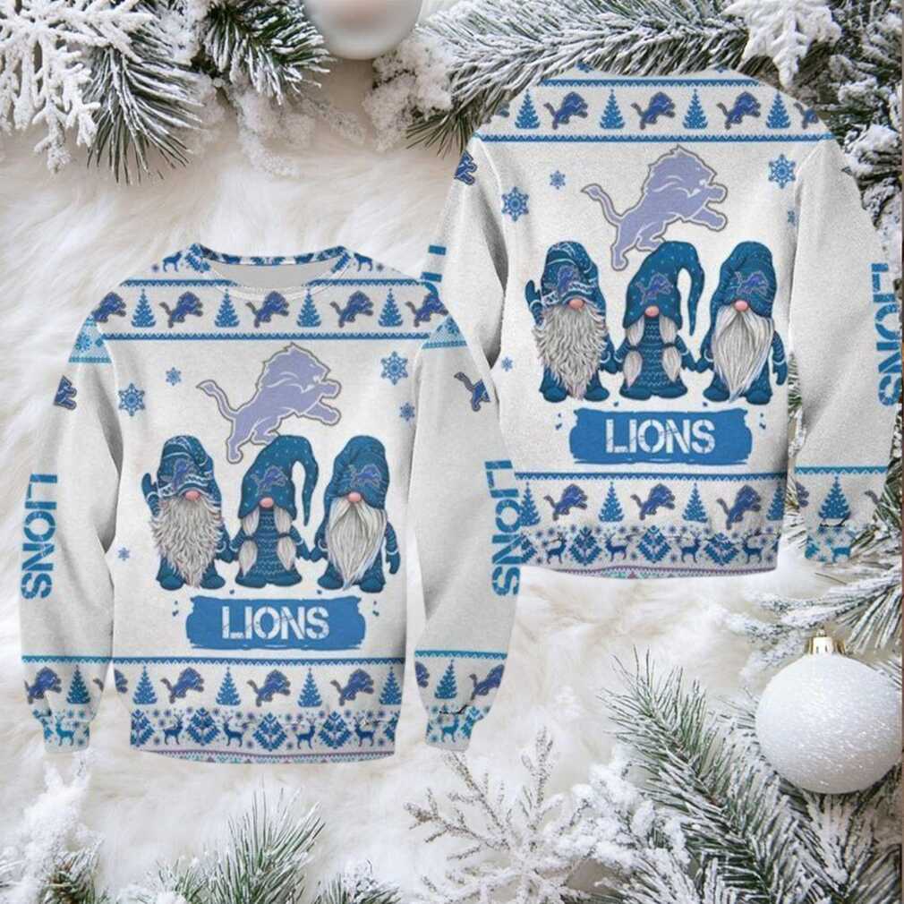 Christmas Gnomes Detroit Lions Ugly Sweater Christmas 3D Sweater Christmas Gnomes Detroit Lions Ugly Sweater Christmas 3D Sweater