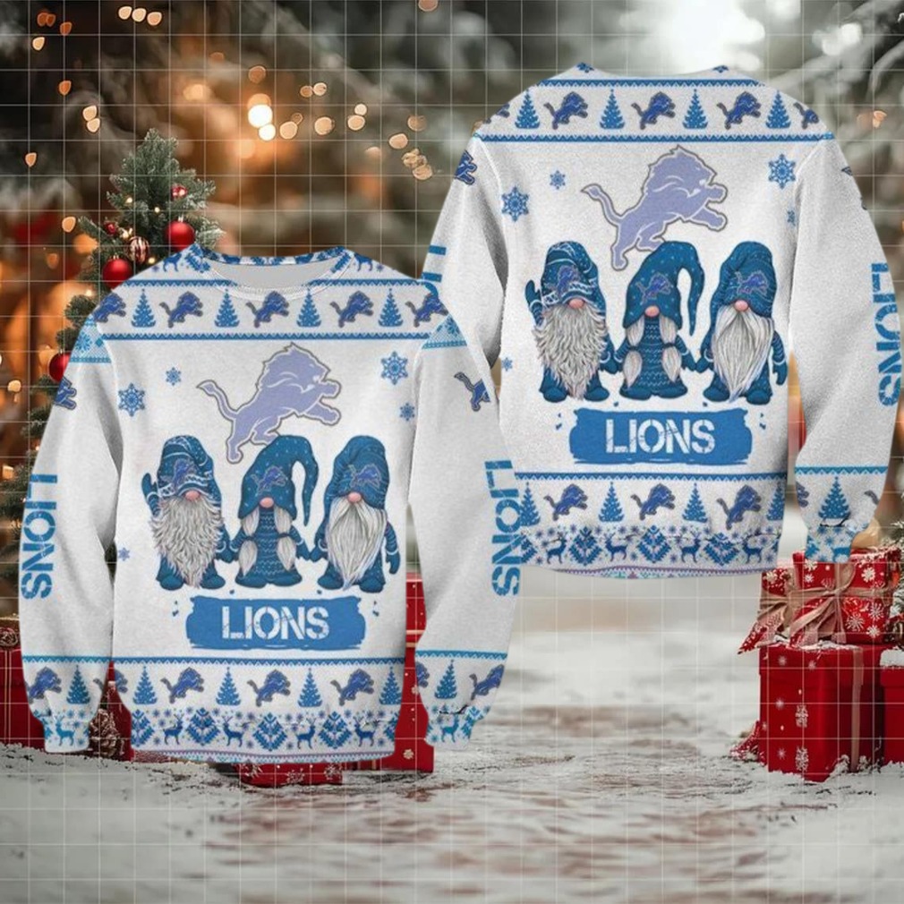 Christmas Gnomes Detroit Lions Ugly Sweater Christmas 3D Sweater Christmas Gnomes Detroit Lions Ugly Sweater Christmas 3D Sweater