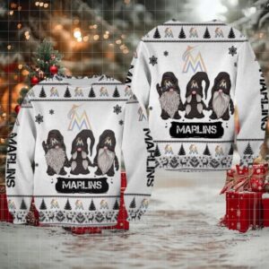 Christmas Gnomes Marlins Ugly Sweater Christmas 3D Sweater
