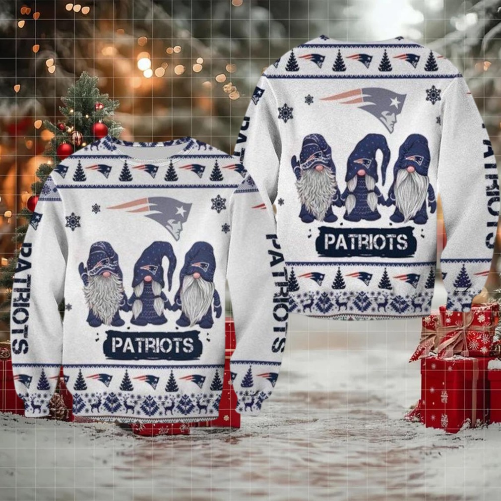 Christmas Gnomes New England Patriots Ugly Sweater Christmas 3D Sweater Christmas Gnomes New England Patriots Ugly Sweater Christmas 3D Sweater