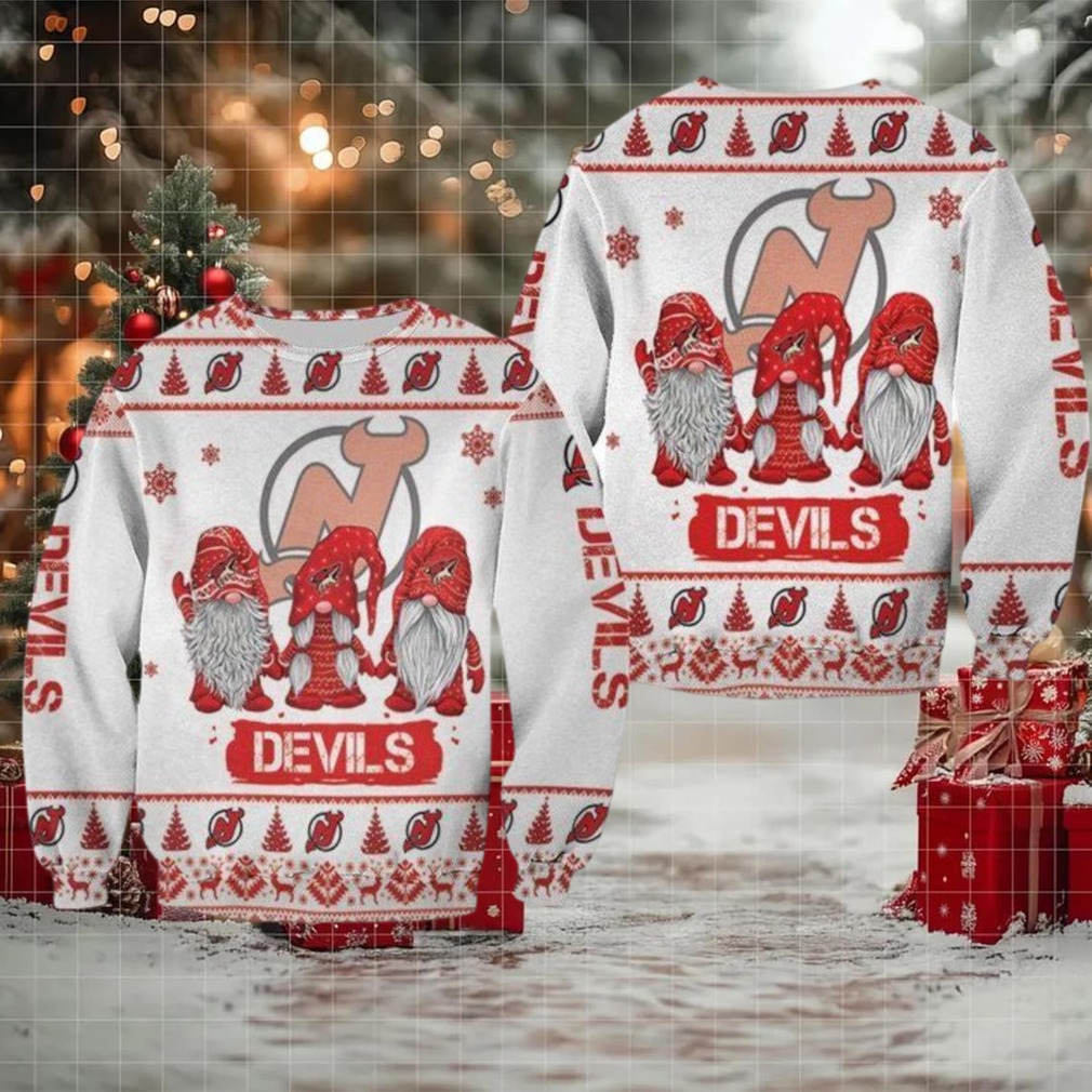 Christmas Gnomes New Jersey Devils Ugly Sweater Christmas 3D Sweater Christmas Gnomes New Jersey Devils Ugly Sweater Christmas 3D Sweater