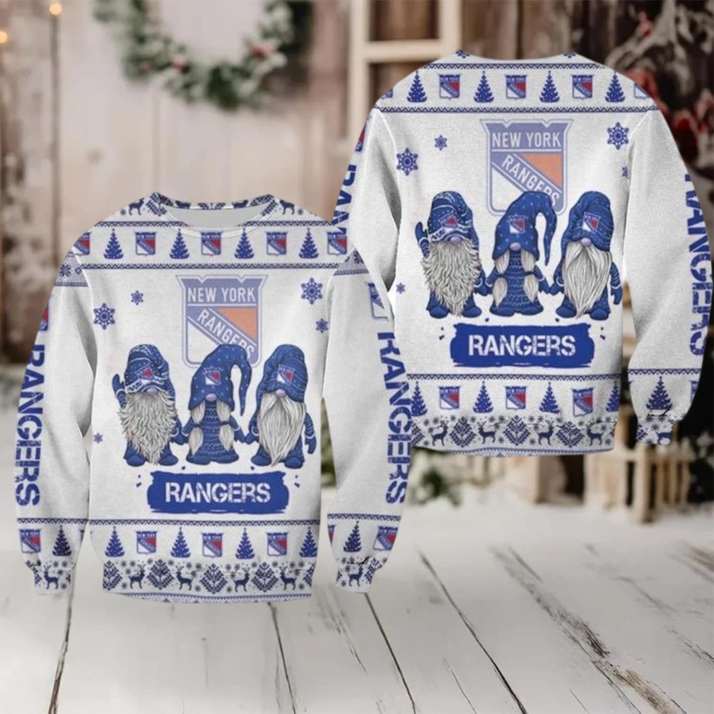 Christmas Gnomes New York Rangers Ugly Sweater Christmas 3D Sweater