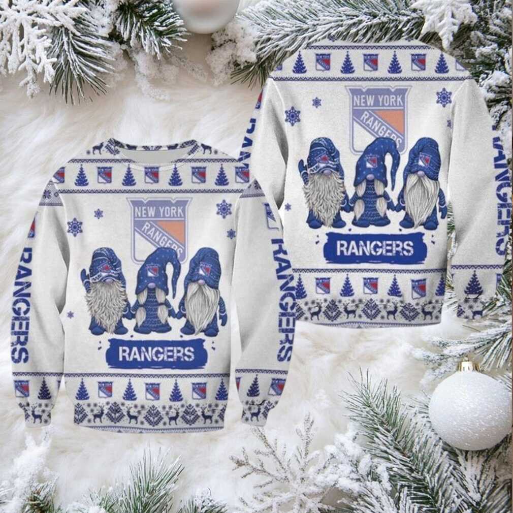 Christmas Gnomes New York Rangers Ugly Sweater Christmas 3D Sweater