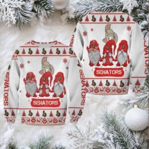 Christmas Gnomes Ottawa Senators Ugly Sweater Christmas 3D Sweater