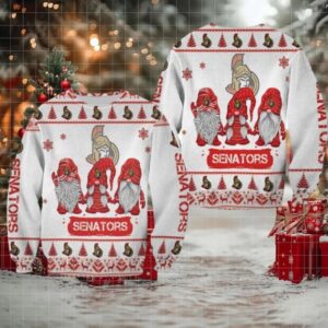 Christmas Gnomes Ottawa Senators Ugly Sweater Christmas 3D Sweater